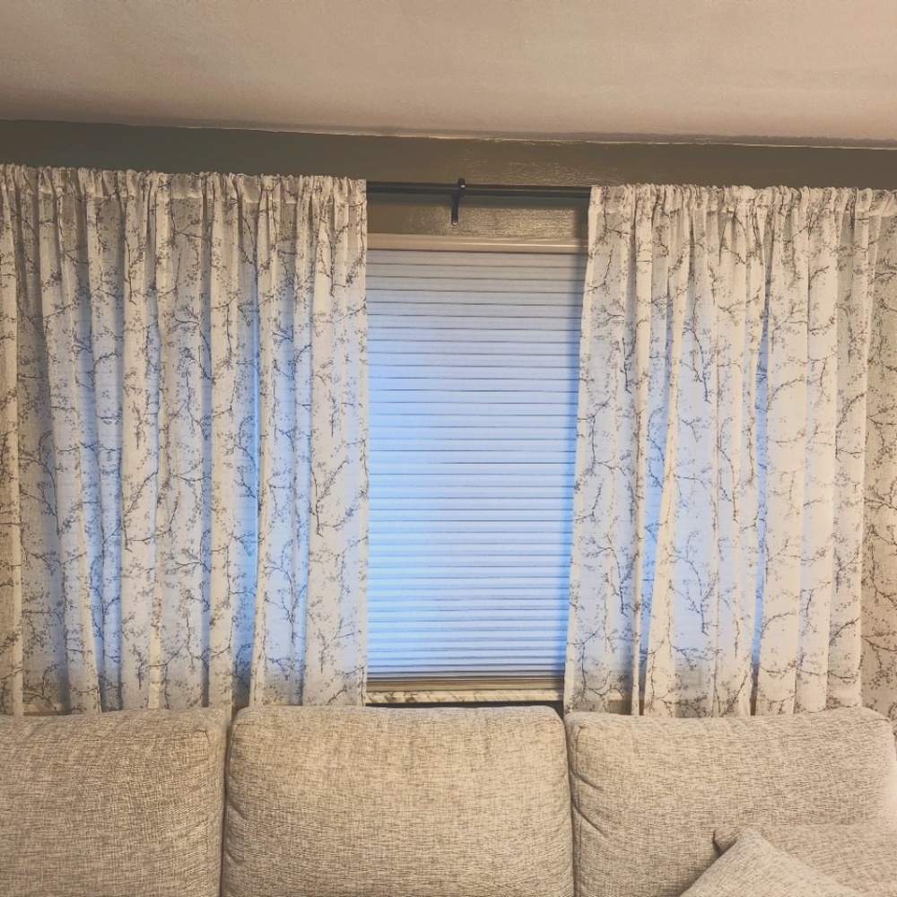 DKNY Promenade Sheer Curtain Panel - PEWTER (6 panels total, sold together)